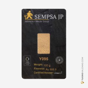 Lingote de Oro SEMPSA – 100 g (Estándar)