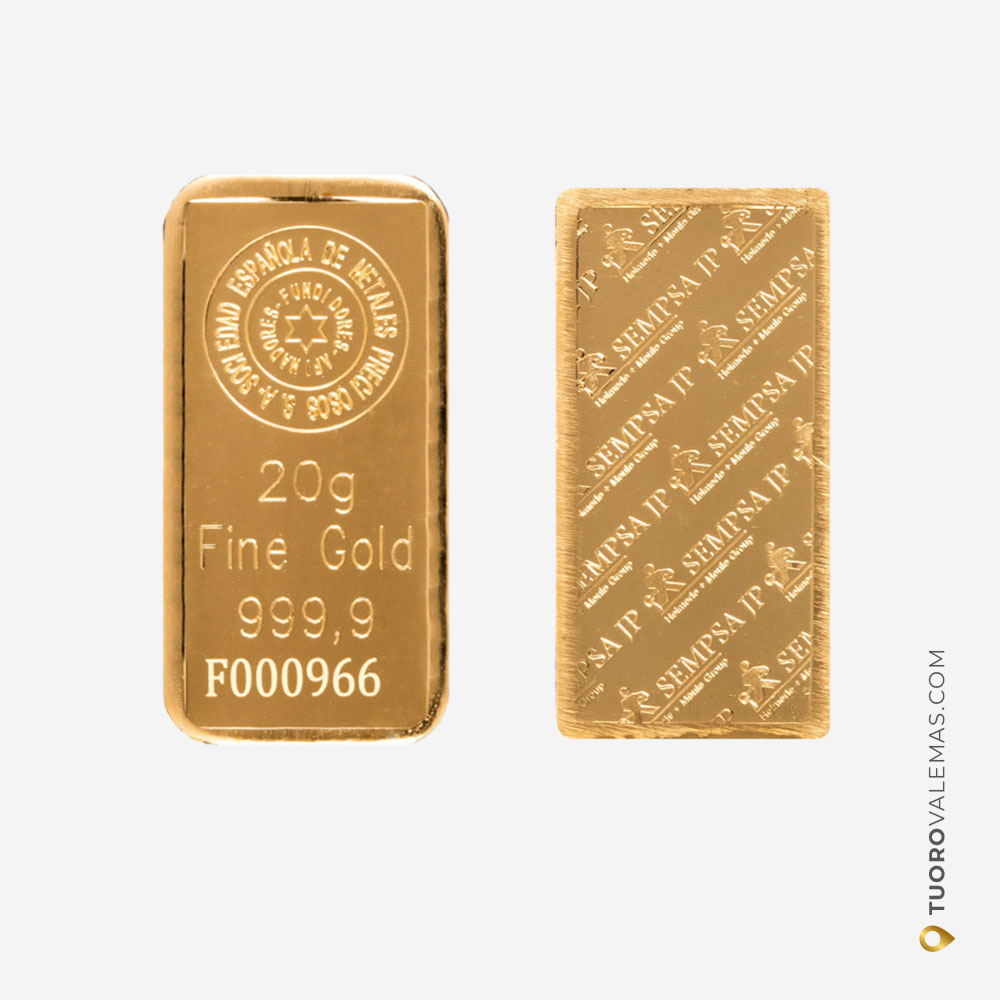 Lingote de Oro SEMPSA - 20 g - Imagen 3